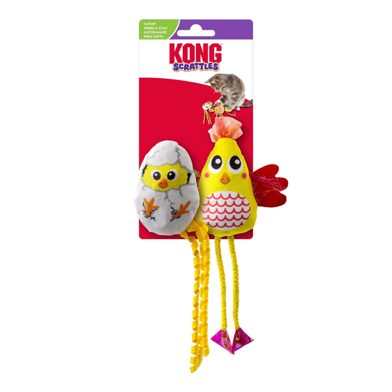 KONG Cat Scrattles Chicken - 2 Pack