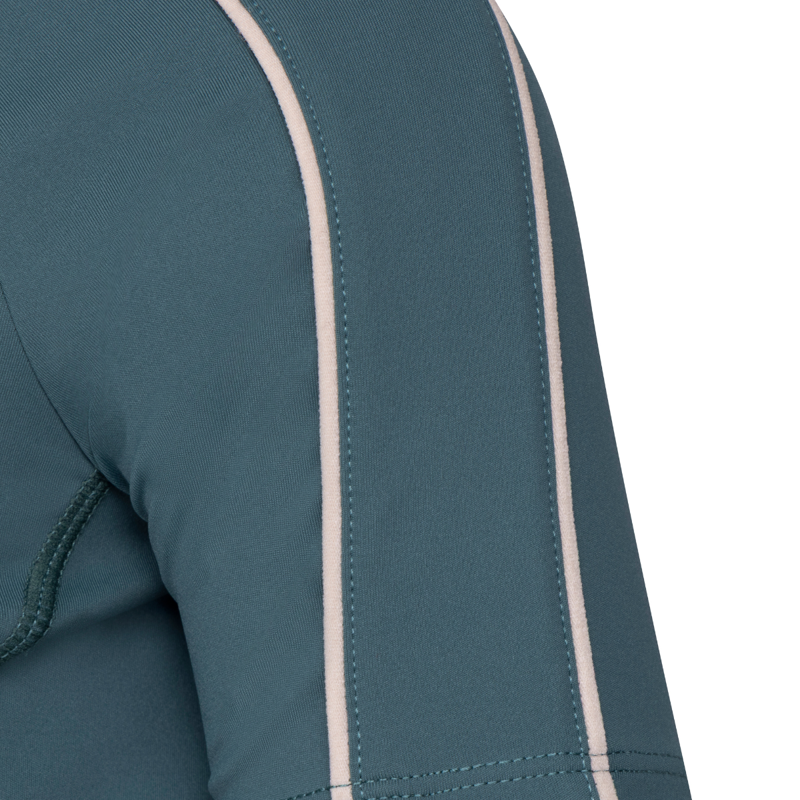 Aubrion Equestrian Young Rider Short Sleeve Base Layer - Thyme-2