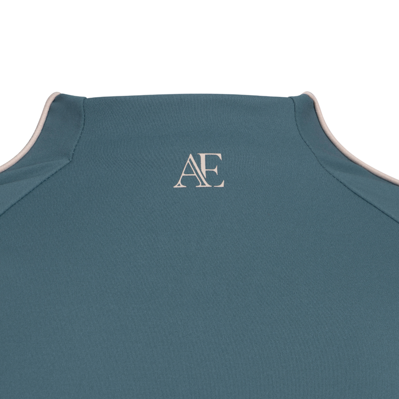Aubrion Equestrian Young Rider Short Sleeve Base Layer - Thyme-4