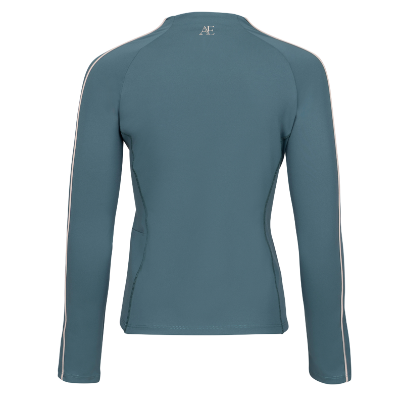 Aubrion Equestrian Young Rider Long Sleeve Base Layer - Thyme-1