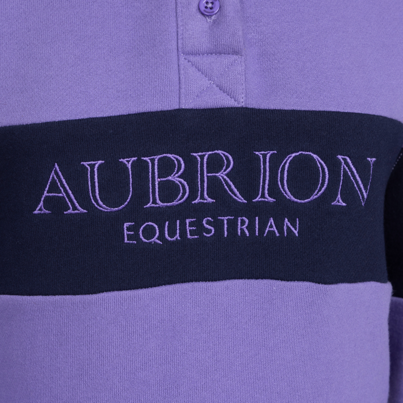 Aubrion Equestrian Young Rider Button Sweatshirt - Midnight/Heather-3