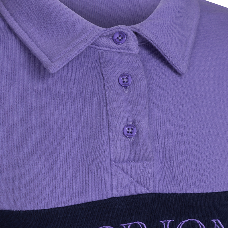 Aubrion Equestrian Young Rider Button Sweatshirt - Midnight/Heather-5