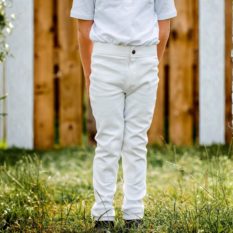 Equi-sential Children's Jodhpurs - White-1