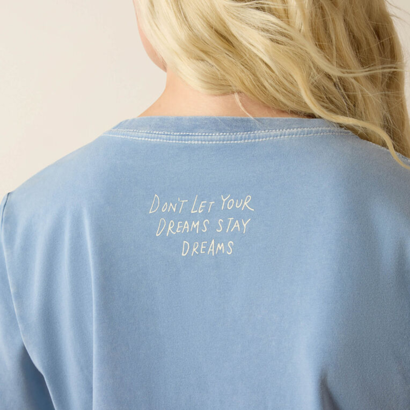 Ariat Women's Lucky Dreams T-shirt - Ashleigh Blue-3