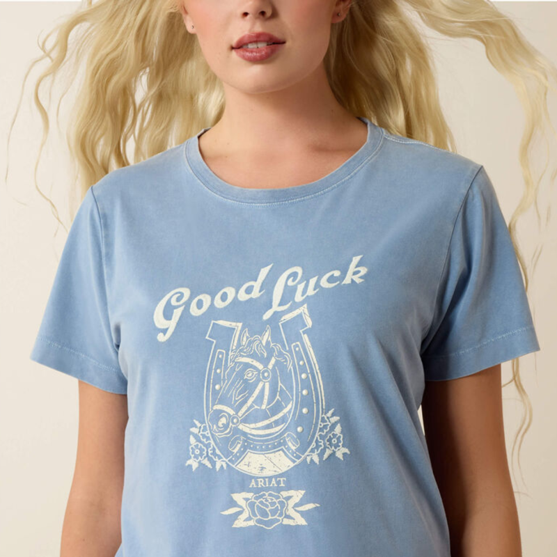 Ariat Women's Lucky Dreams T-shirt - Ashleigh Blue-4