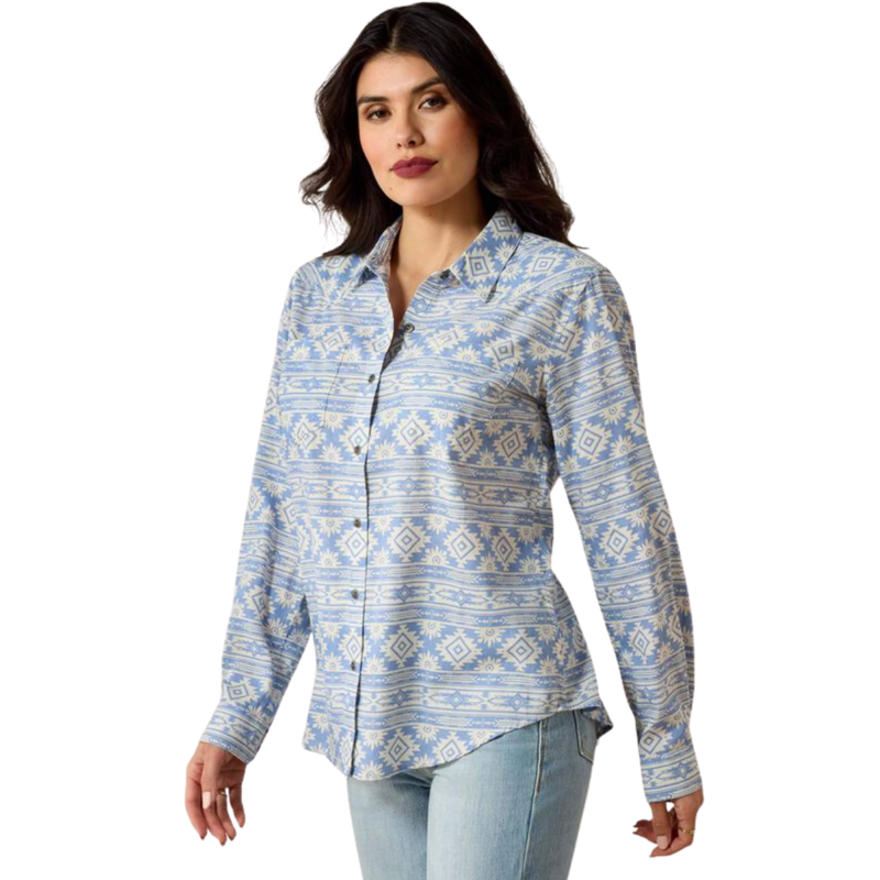 Ariat Women's Billie Jean Shirt - Ashleigh Blue Crystal Southwest