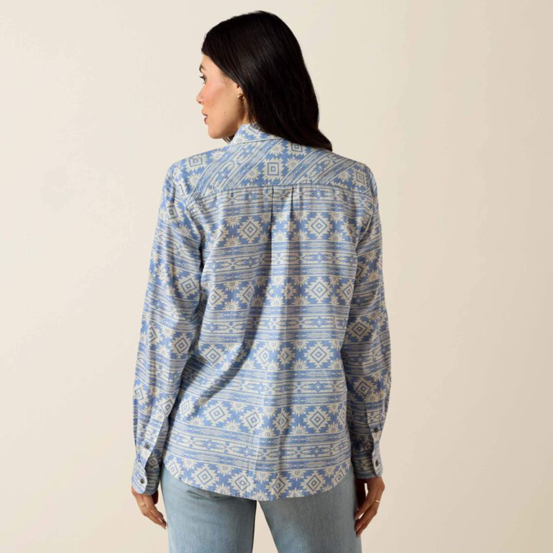 Ariat Women's Billie Jean Shirt - Ashleigh Blue Crystal Southwest-1