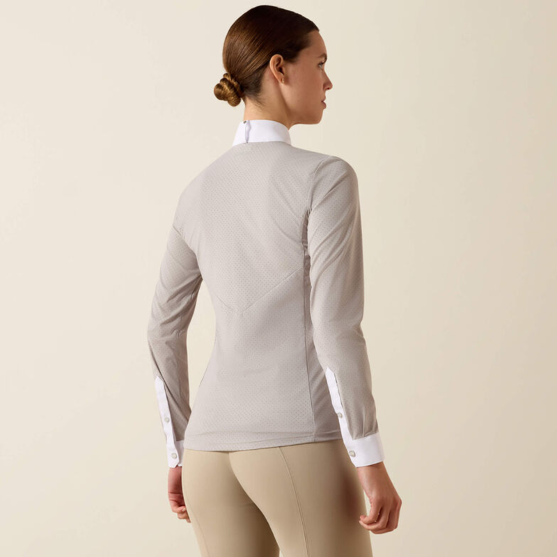 Ariat Women's Breathe Show Shirt - Show Grey-1