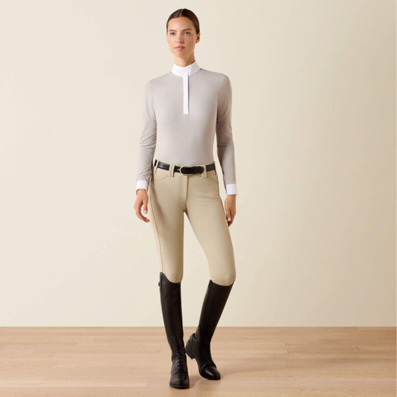 Ariat Women's Breathe Show Shirt - Show Grey-2