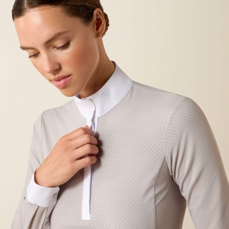 Ariat Women's Breathe Show Shirt - Show Grey-3