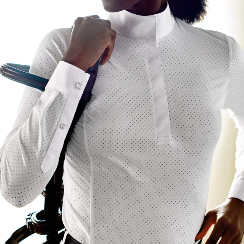 Ariat Women's Breathe Show Shirt - White-2