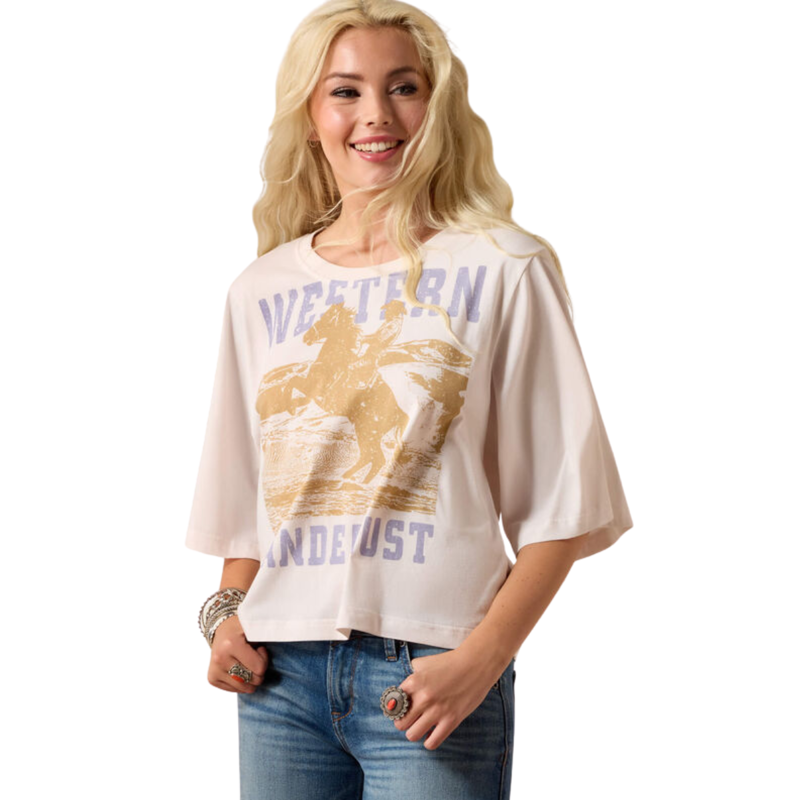 Ariat Women's Western Wanderlust T-Shirt - Sea Salt