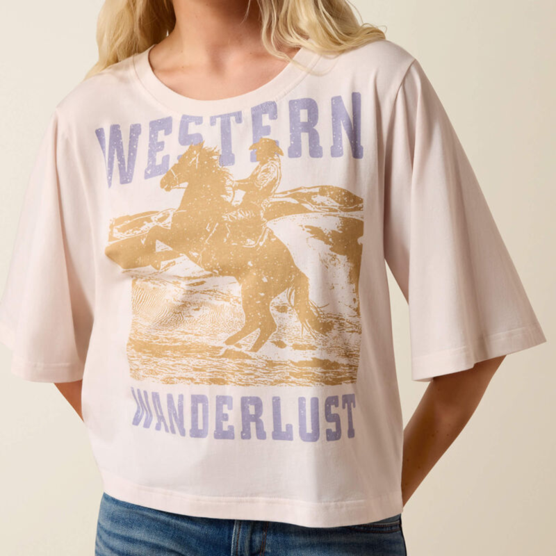 Ariat Women's Western Wanderlust T-Shirt - Sea Salt-3