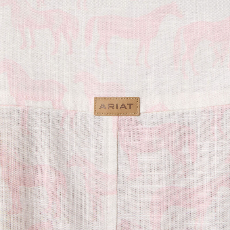 Ariat Women's Rudford Shirt - Icy Pink Horse Print-3