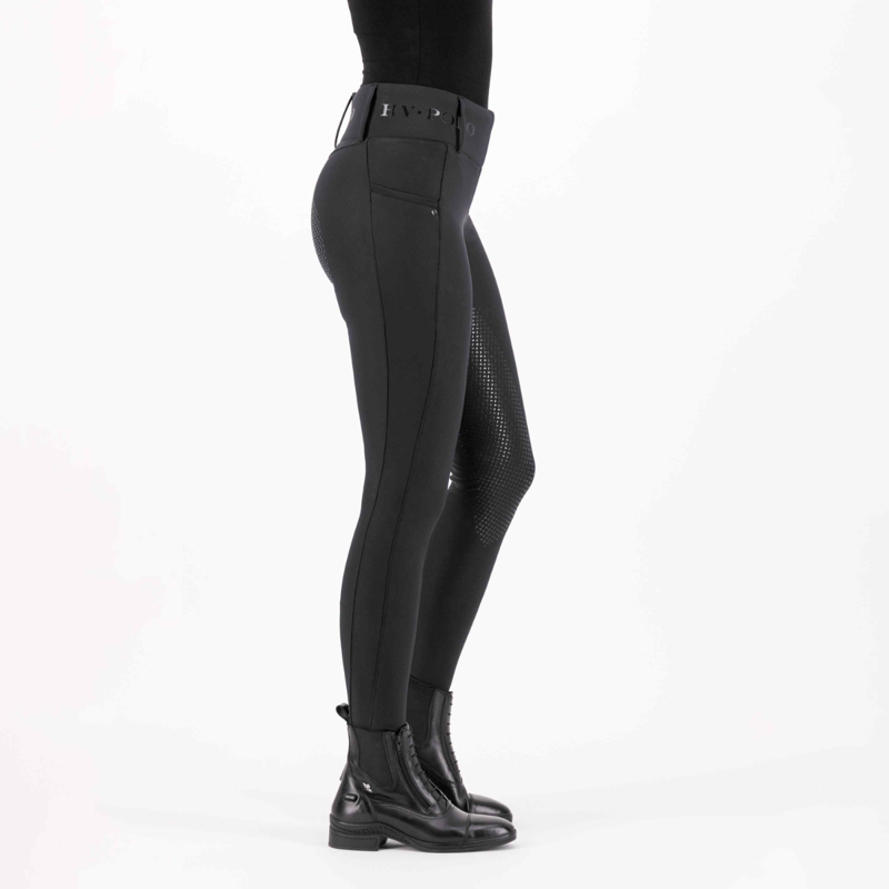 HV Polo Children's Favourite Full Grip Riding Tights - Black-7