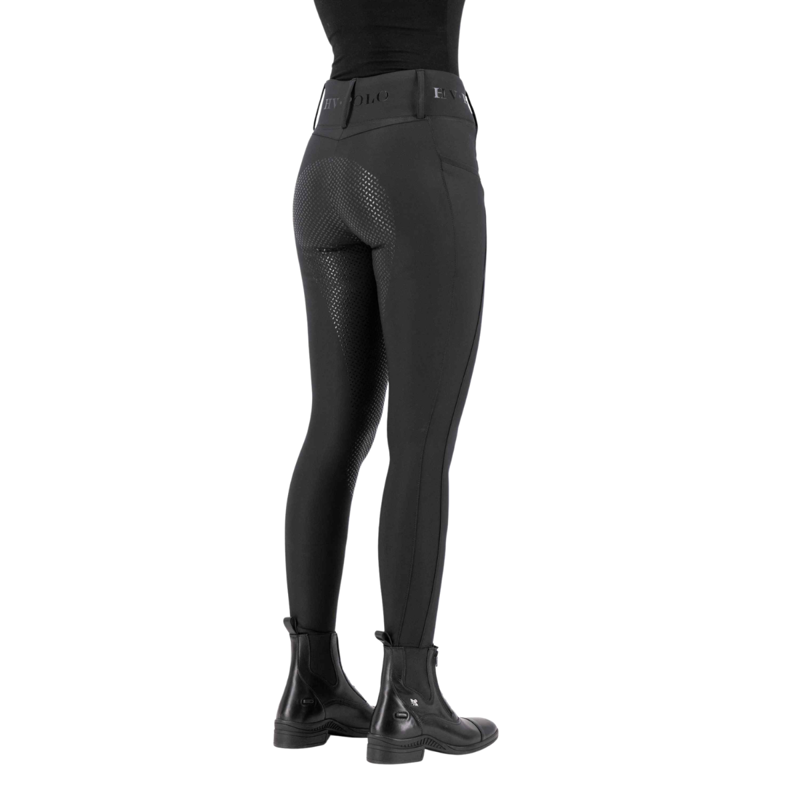 HV Polo Children's Favourite Full Grip Riding Tights - Black-1