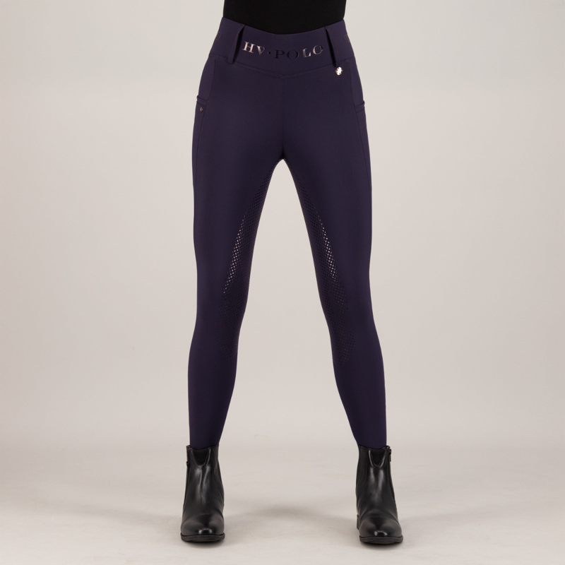 HV Polo Ladies Favourite Full Grip Riding Tights - Navy-4