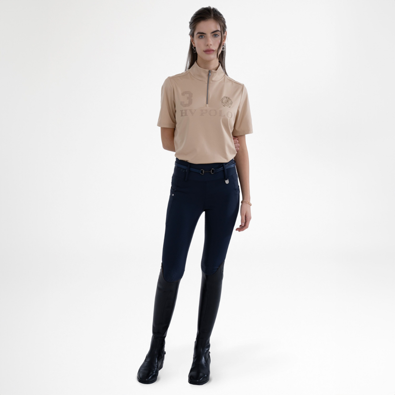 HV Polo Ladies Favourite Full Grip Riding Tights - Navy-6