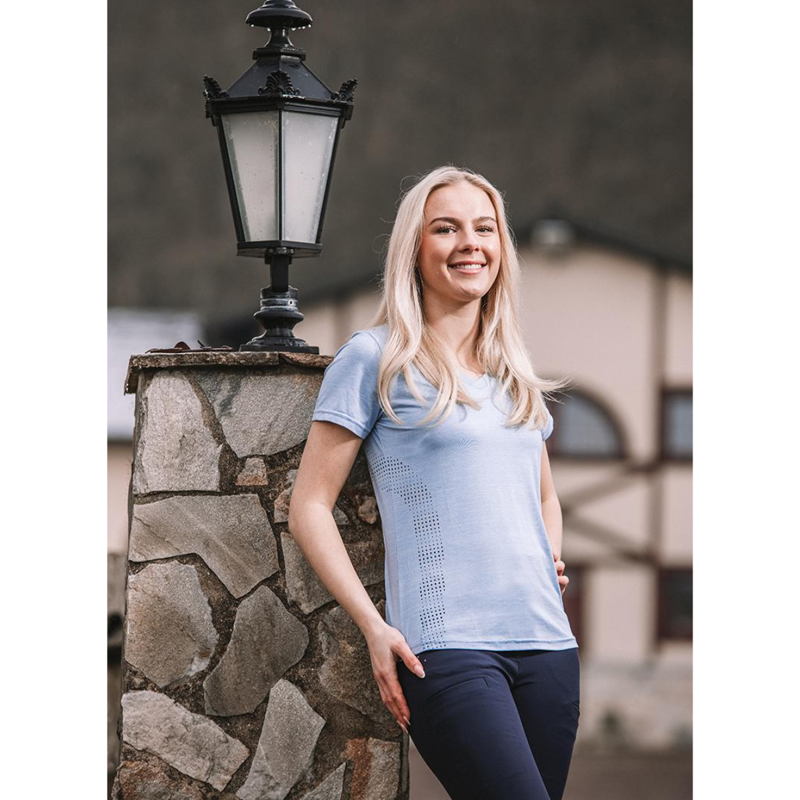 Mountain Horse Ladies Aztec T-shirt - Blue-4