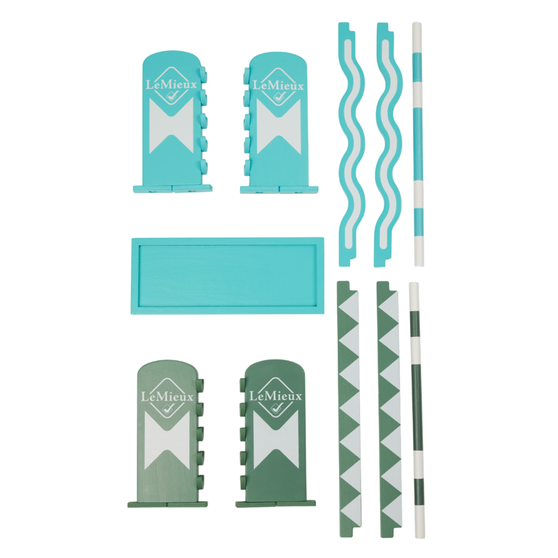 LeMieux Toy Pony Jump Set - Azure/Sage/White-1