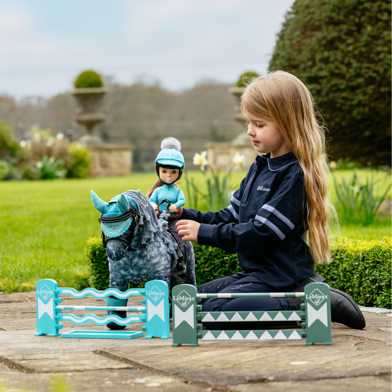 LeMieux Toy Pony Jump Set - Azure/Sage/White-2