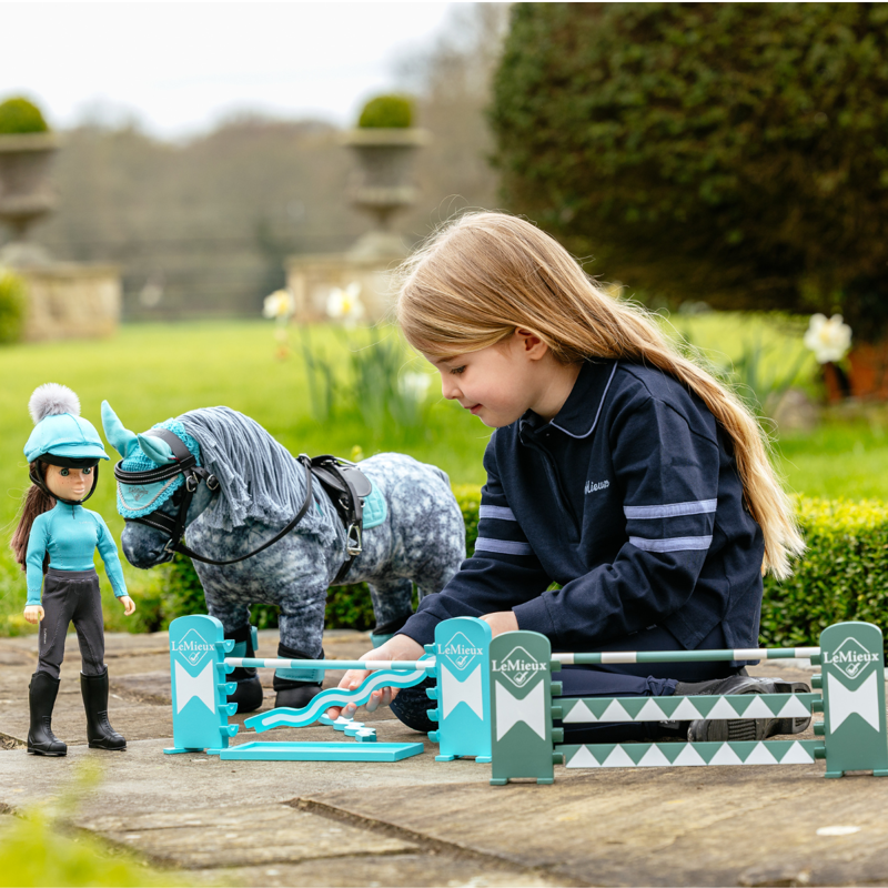 LeMieux Toy Pony Jump Set - Azure/Sage/White-3