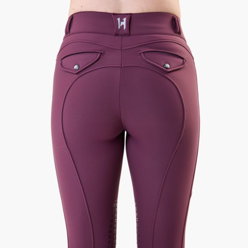 Horseware Ladies Flexfit Winter Knee Grip Breeches - Celestial Purple-1