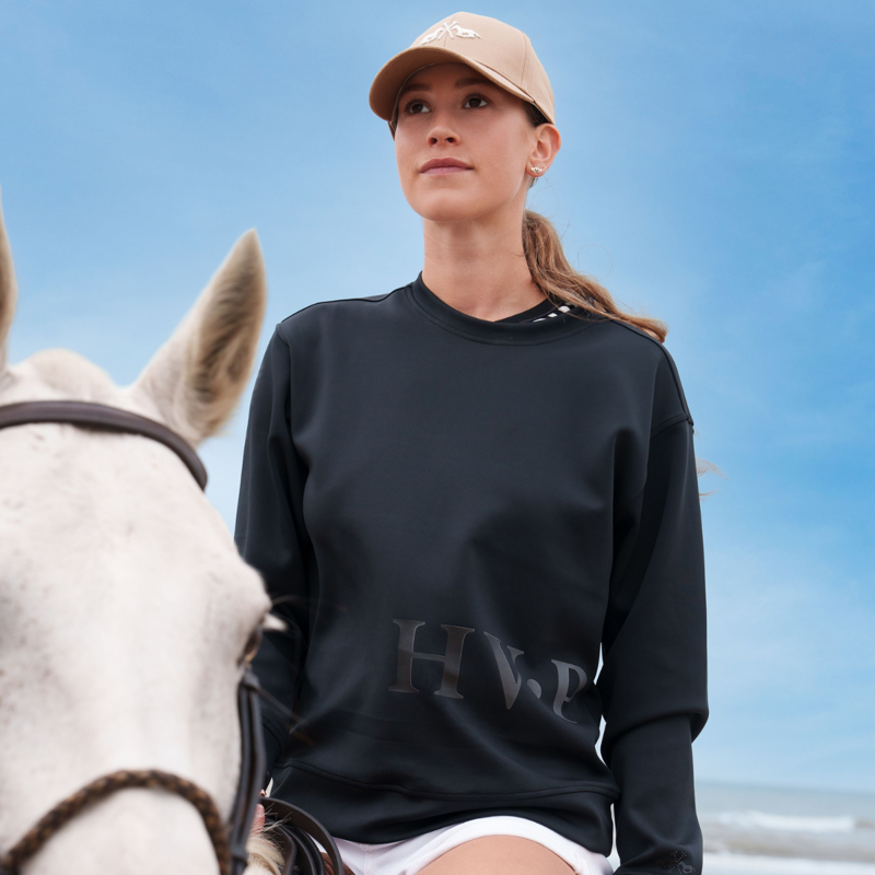 HV Polo Ladies Jenna Tech Shell Sweatshirt - Black-1