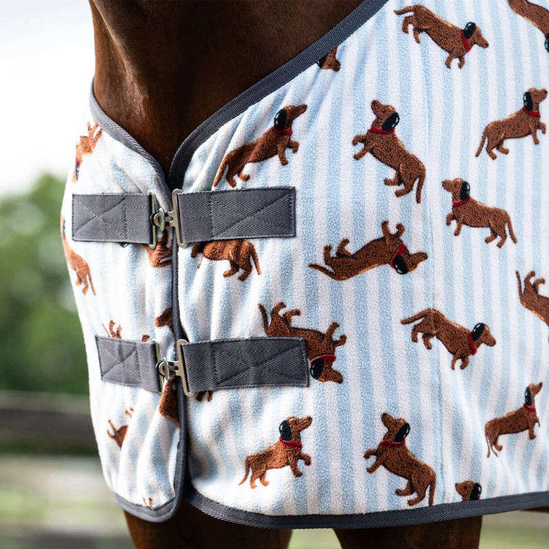 QHP Stable Buddy Fleece Rug - Dachshund-1