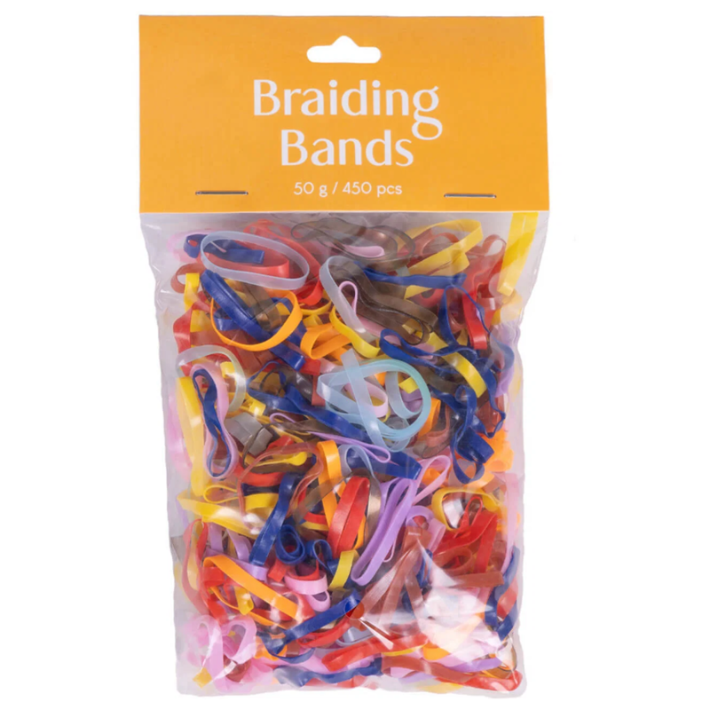 QHP Rubber Braiding Bands Wide - Mixed Colours