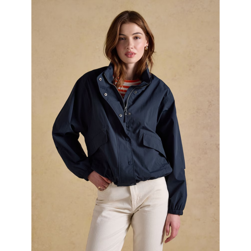 Joules Ladies Hove Waterproof Windbreaker Jacket - Navy-1