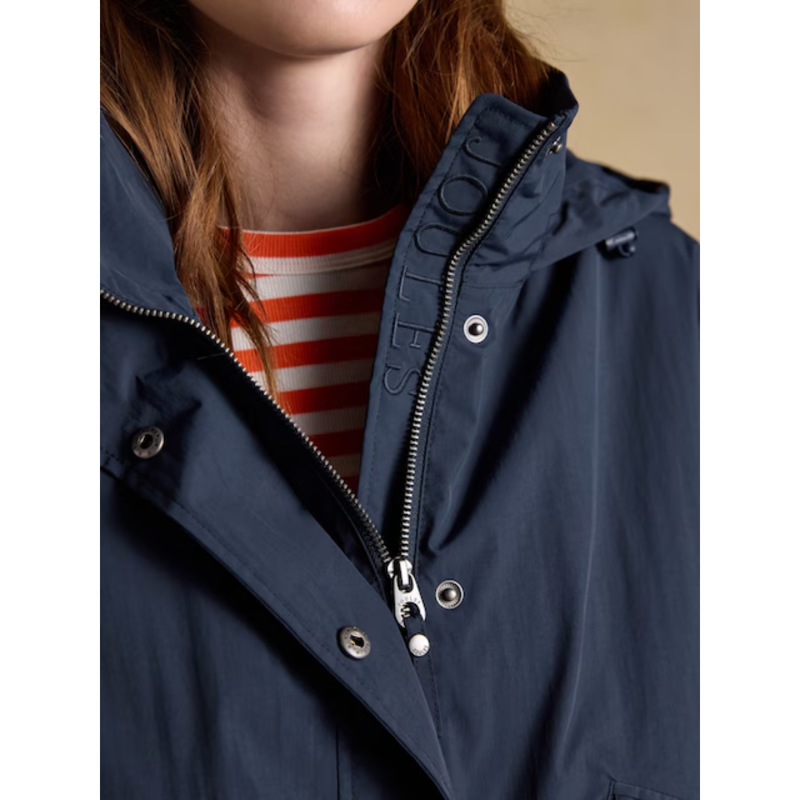 Joules Ladies Hove Waterproof Windbreaker Jacket - Navy-10