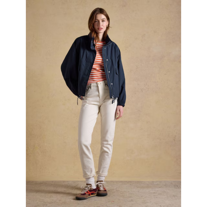 Joules Ladies Hove Waterproof Windbreaker Jacket - Navy-9