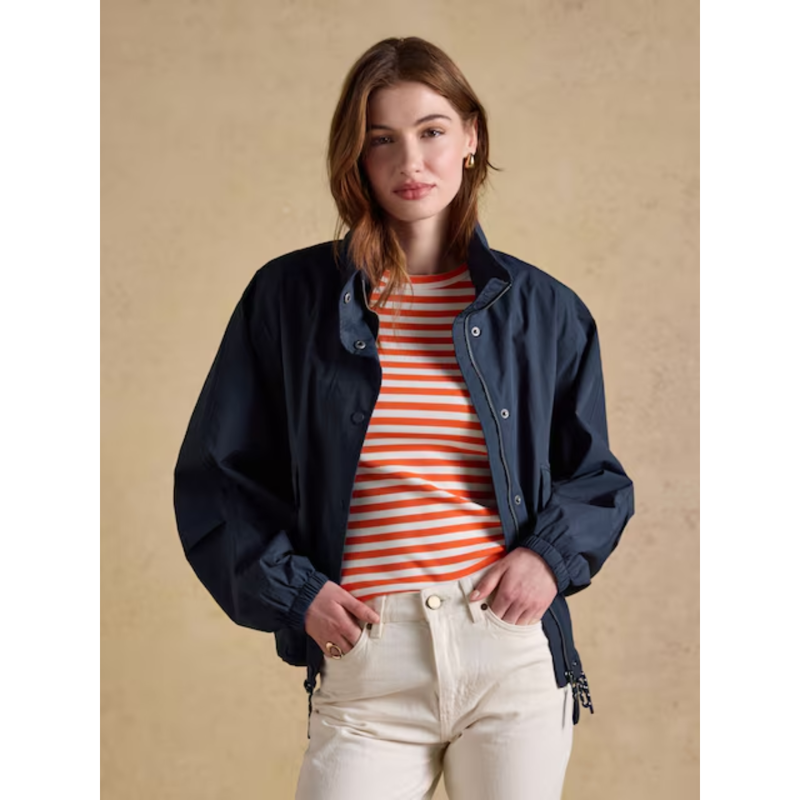 Joules Ladies Hove Waterproof Windbreaker Jacket - Navy-2