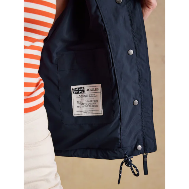 Joules Ladies Hove Waterproof Windbreaker Jacket - Navy-8