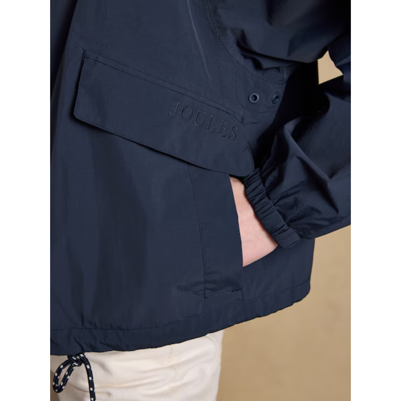 Joules Ladies Hove Waterproof Windbreaker Jacket - Navy-7