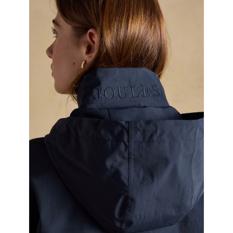 Joules Ladies Hove Waterproof Windbreaker Jacket - Navy-5