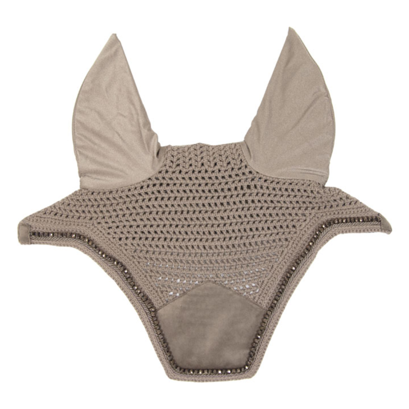 Kentucky Wellington Velvet Pearls Fly Veil Full - Beige