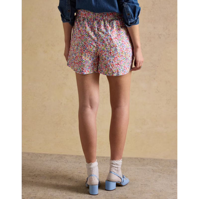 Joules Ladies Amara Pull On Cotton Shorts - Multi Ditsy-2