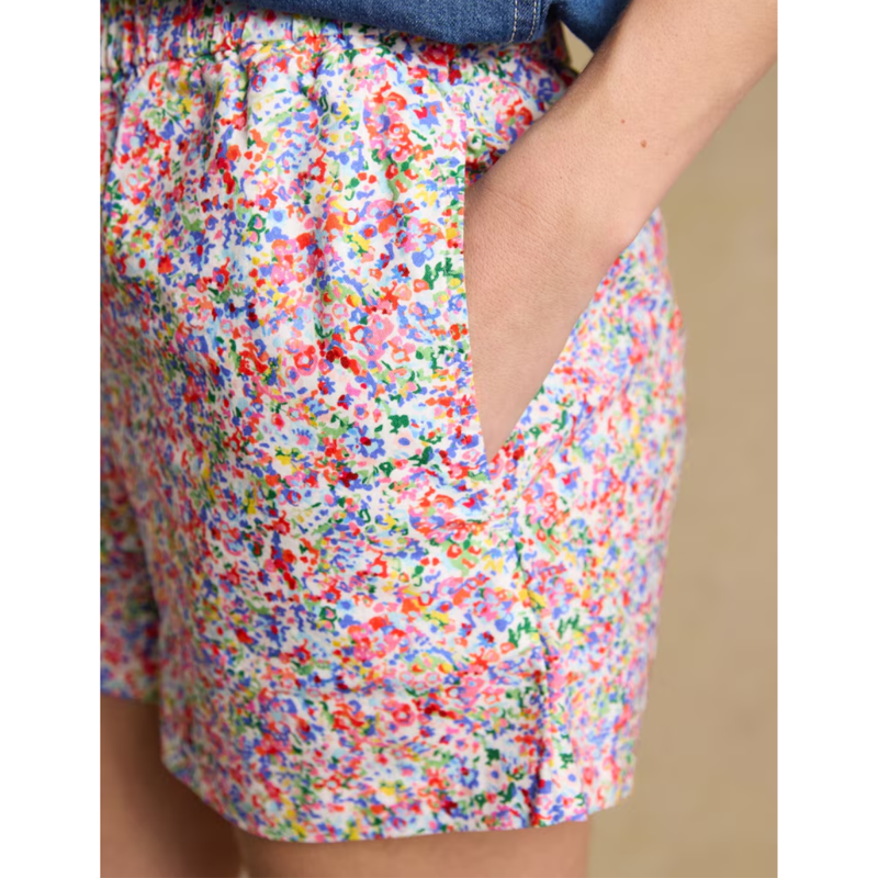 Joules Ladies Amara Pull On Cotton Shorts - Multi Ditsy-6