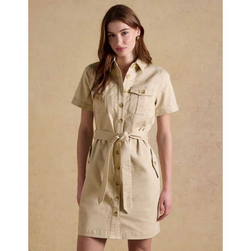 Joules Ladies Meredith Chino Dress - Sandshell-1