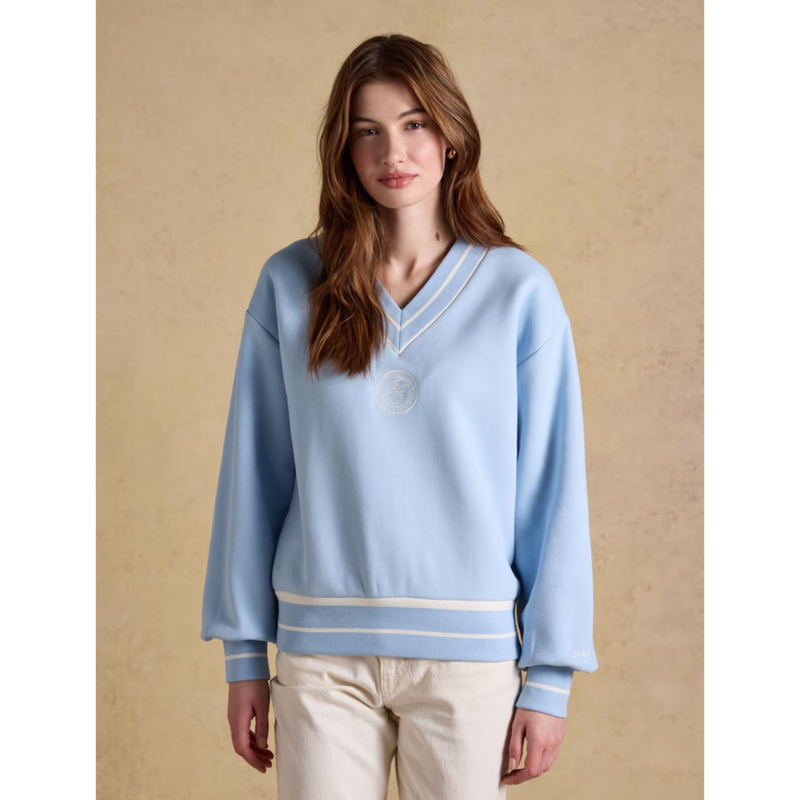 Joules Ladies Embroidered Sporty Sweatshirt - Blue-1