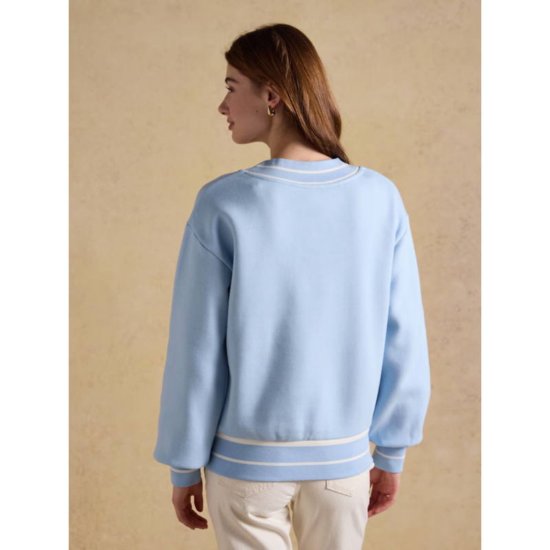 Joules Ladies Embroidered Sporty Sweatshirt - Blue-2