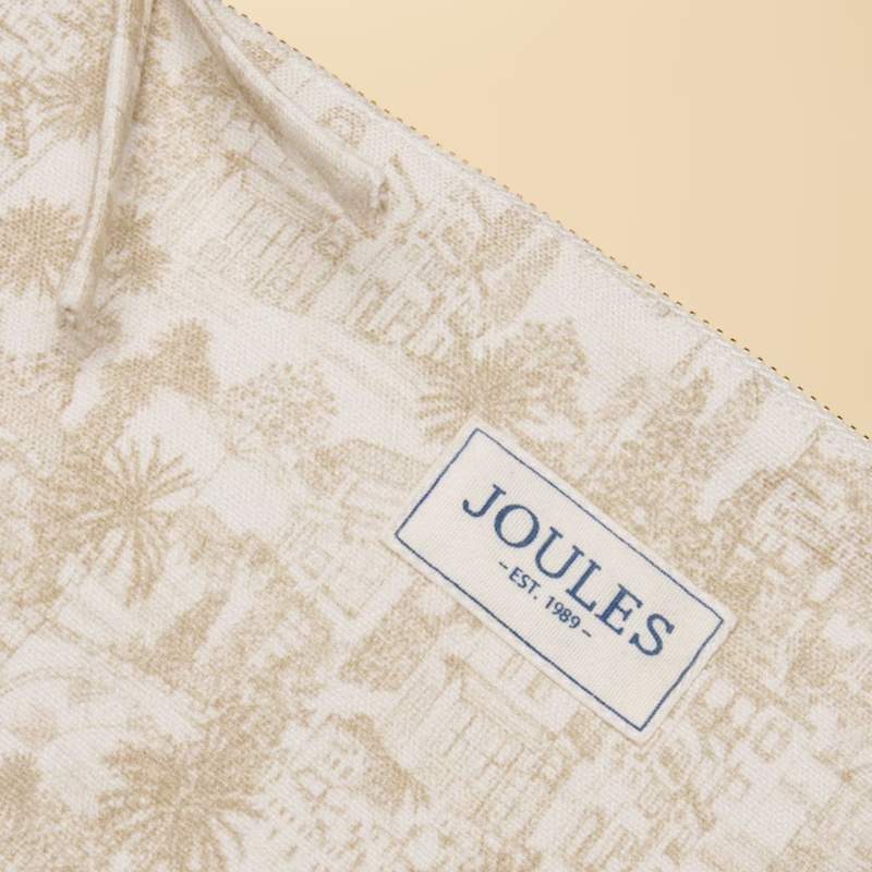 Joules Ladies Carrywell Pouch - Neutral Toile De Jouy-2