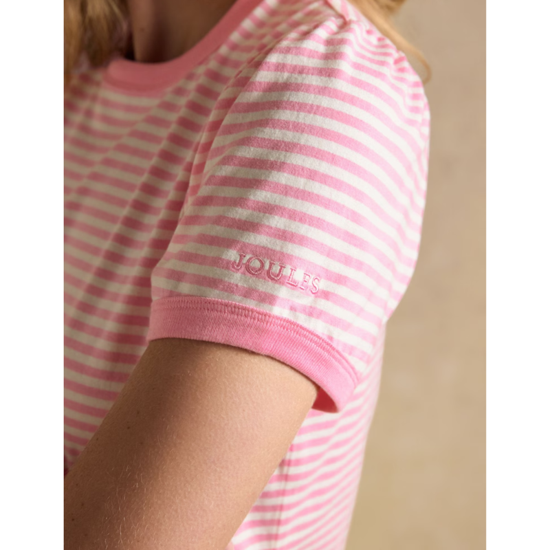 Joules Ladies Erin T-Shirt - Pink Stripe-5