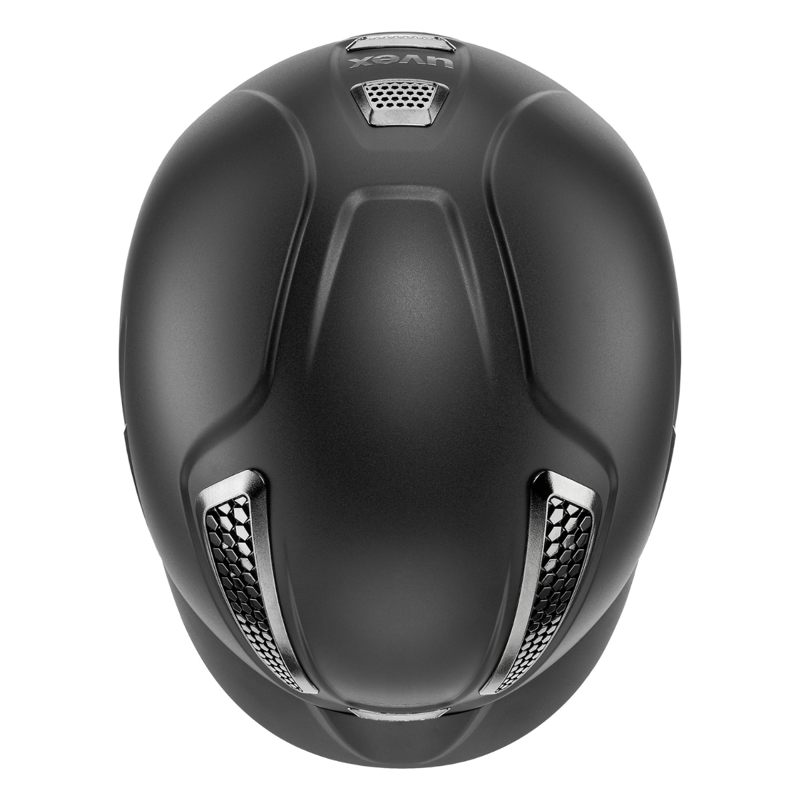 Uvex Perfexxion III Chrome Riding Hat - Black Mat-1