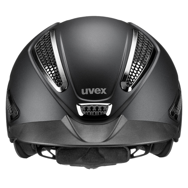 Uvex Perfexxion III Chrome Riding Hat - Black Mat-2