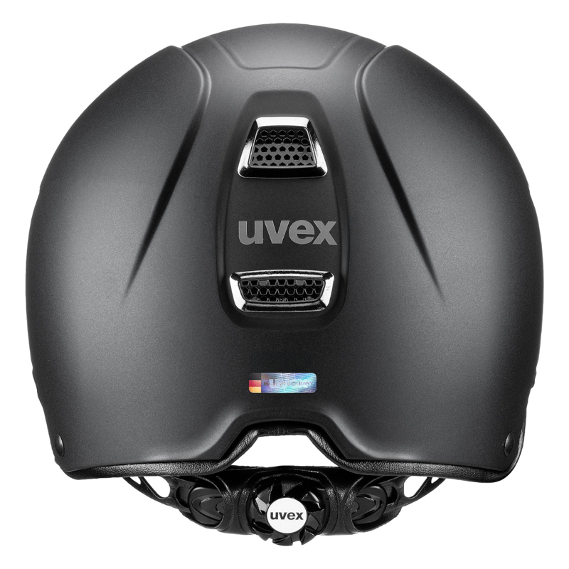 Uvex Perfexxion III Chrome Riding Hat - Black Mat-4