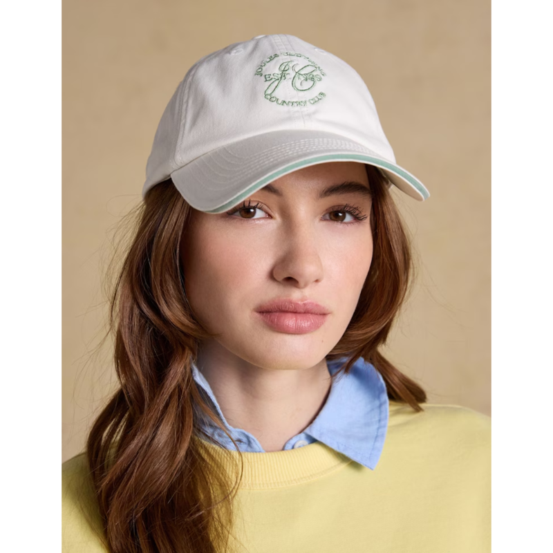 Joules Ladies Daley Baseball Cap - White-1