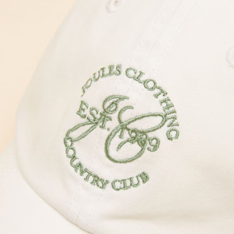 Joules Ladies Daley Baseball Cap - White-4